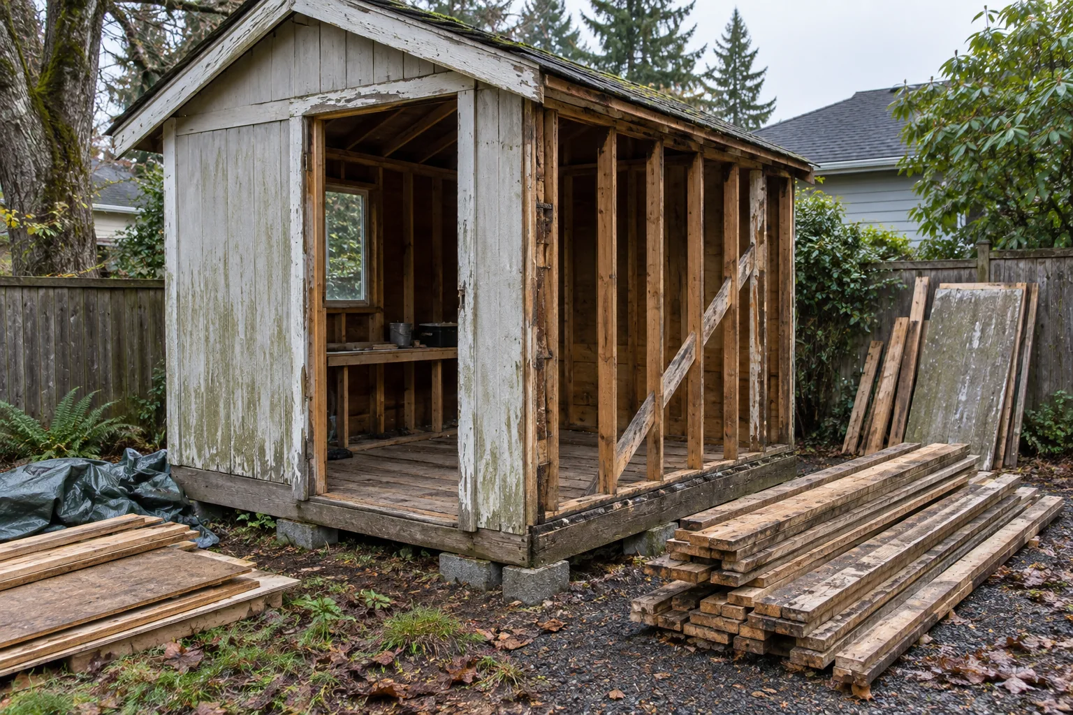 Illustrative shed hauling project